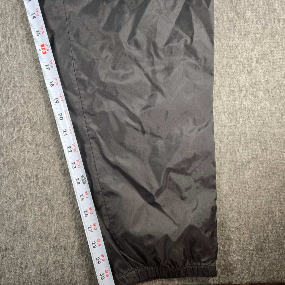 Vintage Nike Track Pants Mens Large Black Nylon Windbreaker Ankle Zip Swoosh - Picture 6 of 9